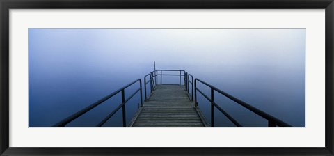 Framed Pier on a lake, Herrington Manor Lake, Garrett County, Maryland, USA Print