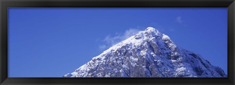 Framed Low angle view of a mountain, Buachaille Etive Mor, Rannoch Moor, Highlands Region, Scotland Print