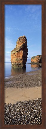 Framed Pebbles on the beach, Ladram Bay, Devon, England Print