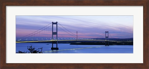 Framed Severn Bridge, Aust, Gloucestershire, England Print