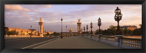 Framed Pont Alexandre III with the Hotel Des Invalides in the background, Paris, Ile-de-France, France Print