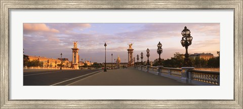 Framed Pont Alexandre III with the Hotel Des Invalides in the background, Paris, Ile-de-France, France Print