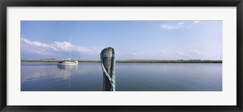 Framed Rope at small harbor, Mecklenburg-Vorpommern, Germany Print