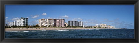 Framed Beach, Pompano Beach, Florida, USA Print