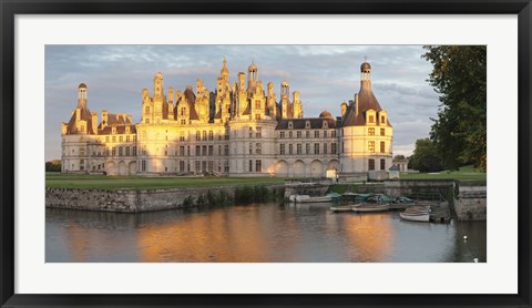 Framed Castle at the waterfront, Chateau Royal de Chambord, Chambord, Loire-Et-Cher, Loire Valley, Loire River, Centre Region, France Print