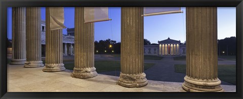 Framed Propylaeen and Glyptothek, Koenigsplatz, Munich, Bavaria, Germany Print