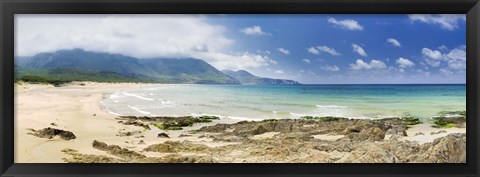 Framed Beach, Portixeddu Beach, Bay Of Buggerru, Iglesiente, Sardinia, Italy Print