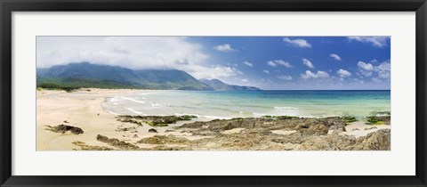 Framed Beach, Portixeddu Beach, Bay Of Buggerru, Iglesiente, Sardinia, Italy Print