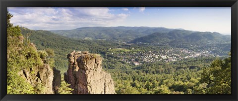 Framed Battert-rock formations, Baden-Baden, Baden-Wurttemberg, Germany Print