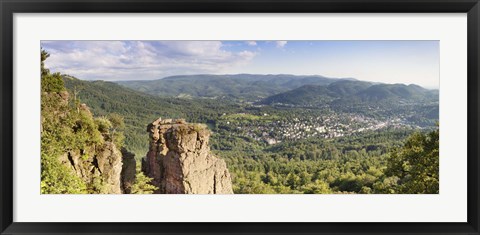 Framed Battert-rock formations, Baden-Baden, Baden-Wurttemberg, Germany Print