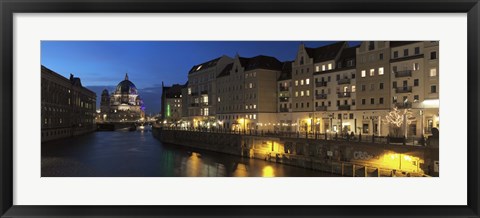 Framed Berlin Cathedral and Nikolaiviertel at Spree River, Berlin, Germany Print