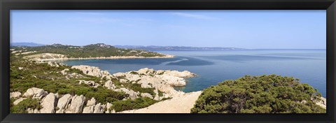 Framed Coastline, Punta Sardegna, Sardinia, Italy Print