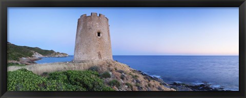 Framed Saracen Tower, Costa del Sud, Sulcis, Sardinia, Italy Print