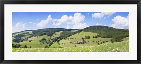 Framed Clouds over a hill, Glottertal Valley, Sankt Margen, Black Forest, Baden-Wurttemberg, Germany Print