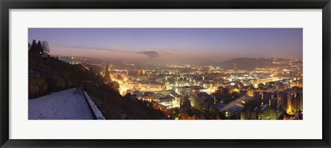 Framed Stuttgart at Night, Baden-Wurttemberg, Germany Print