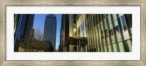 Framed Buildings in a city, Canada Square Building, Canary Wharf, Isle of Dogs, London, England 2011 Print