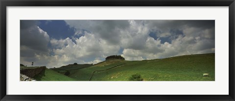 Framed Clouds over Kirkcarrion copse, Middleton-In-Teesdale, County Durham, England Print