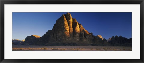 Framed Seven Pillars of Wisdom, Wadi Rum, Jordan Print