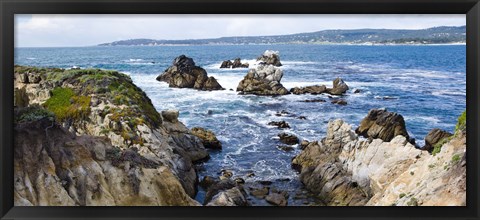 Framed Rock formations on the coast, Point Lobos State Reserve, Carmel, Monterey County, California Print