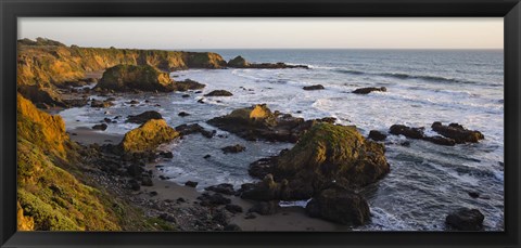 Framed Rocks on the coast, Cambria, San Luis Obispo County, California, USA Print