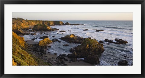 Framed Rocks on the coast, Cambria, San Luis Obispo County, California, USA Print