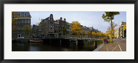 Framed Bridge Over a Canal, Amsterdam, Netherlands Print