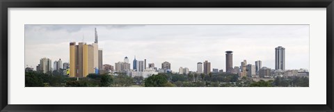 Framed Skyline in a city, Nairobi, Kenya 2011 Print