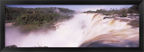 Framed Waterfall after heavy rain, Iguacu Falls, Argentina-Brazil Border Print