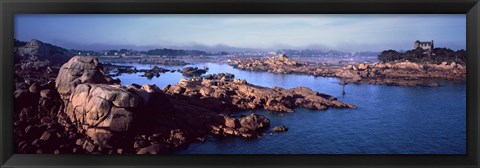 Framed Ploumanac&#39;h Harbour, Cote de Granit Rose, Ploumanach, Perros-Guirec, Cotes-D&#39;Armor, Brittany, France Print