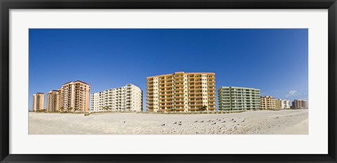 Framed Beachfront buildings on Gulf Of Mexico, Orange Beach, Baldwin County, Alabama, USA Print