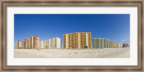 Framed Beachfront buildings on Gulf Of Mexico, Orange Beach, Baldwin County, Alabama, USA Print