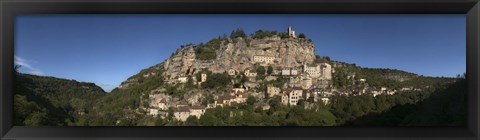 Framed Rocamadour, Canyon De l&#39;Alzou, Lot, Midi-Pyrenees, France Print