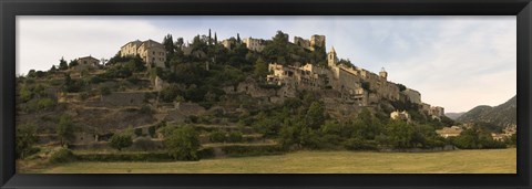 Framed Hilltop town of Montbrun-Les-Bains, Drome, Rhone-Alpes, France Print