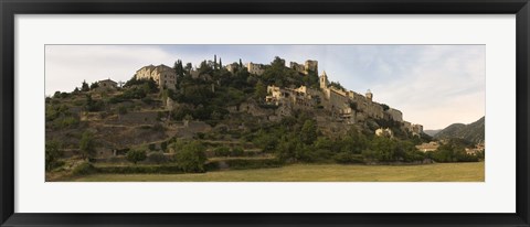 Framed Hilltop town of Montbrun-Les-Bains, Drome, Rhone-Alpes, France Print