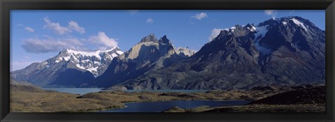 Framed Lake Nordenskjold in Torres Del Paine National Park, Chile Print