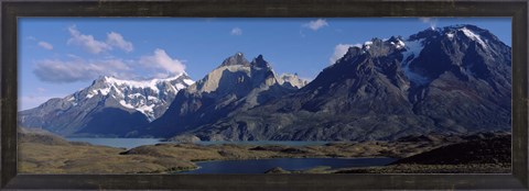 Framed Lake Nordenskjold in Torres Del Paine National Park, Chile Print
