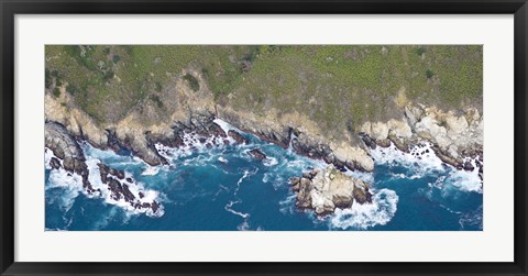 Framed Aerial view of a coast, Big Sur, Monterey County, California Print