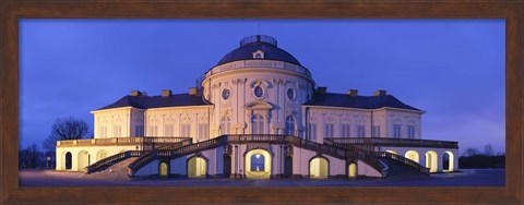 Framed Castle Solitude lit up at night, Stuttgart, Baden-Wurttemberg, Germany Print