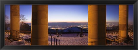 Framed Columns of the Funeral Chapel, Rotenberg, Stuttgart, Baden-Wurttemberg, Germany Print