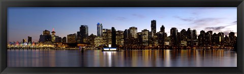 Framed Skyscrapers at the waterfront, Coal Harbour, Vancouver Island, British Columbia, Canada 2011 Print