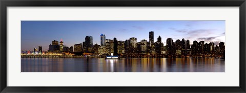 Framed Skyscrapers at the waterfront, Coal Harbour, Vancouver Island, British Columbia, Canada 2011 Print