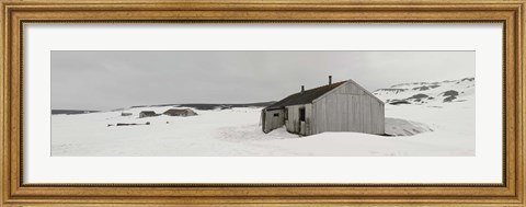 Framed Abandoned British base at Whalers Bay, Deception Island, Bransfield Strait, South Shetland Islands, Antarctic Peninsula Print