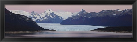 Framed Glaciers and mountains, Moreno Glacier, Argentine Glaciers National Park, Patagonia, Argentina Print