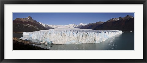 Framed Glaciers with mountain range in the background, Moreno Glacier, Argentine Glaciers National Park, Patagonia, Argentina Print