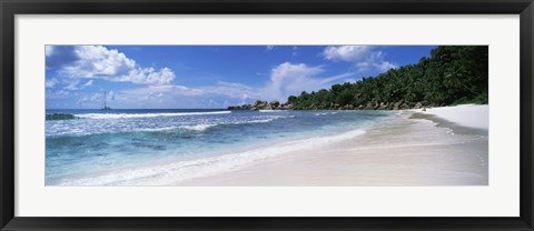 Framed Clouds over Anse Cocos Beach, Aitutaki, Cook Islands Print