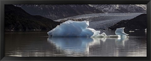 Framed Iceberg in a lake, Gray Glacier, Torres del Paine National Park, Magallanes Region, Patagonia, Chile, Lake Print