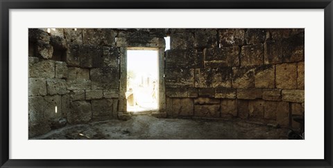 Framed Doorway in the Roman town ruins of Hierapolis at Pamukkale, Anatolia, Central Anatolia Region, Turkey Print