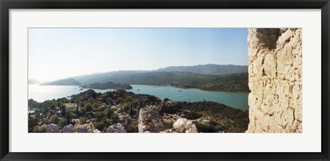 Framed View from the Byzantine Castle, Kekova, Lycia, Antalya Province, Turkey Print