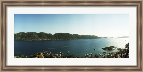 Framed Mediterranean Sea by the Byzantine Castle, Kekova, Lycia, Antalya Province, Turkey Print