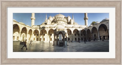 Framed Courtyard of Blue Mosque in Istanbul, Turkey Print